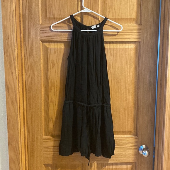 Black high neck shorts romper - Picture 1 of 3